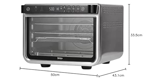 Ninja Foodi 10-in-1 Multifunktions-Ofen, tragbarer Mini-Ofen für Arbeitsflächen, Mehrzweck-Ofen mit 10 Kochfunktionen; Air Fry, Rösten, Grillen, Backen und mehr, Silber/Schwarz DT200EU
