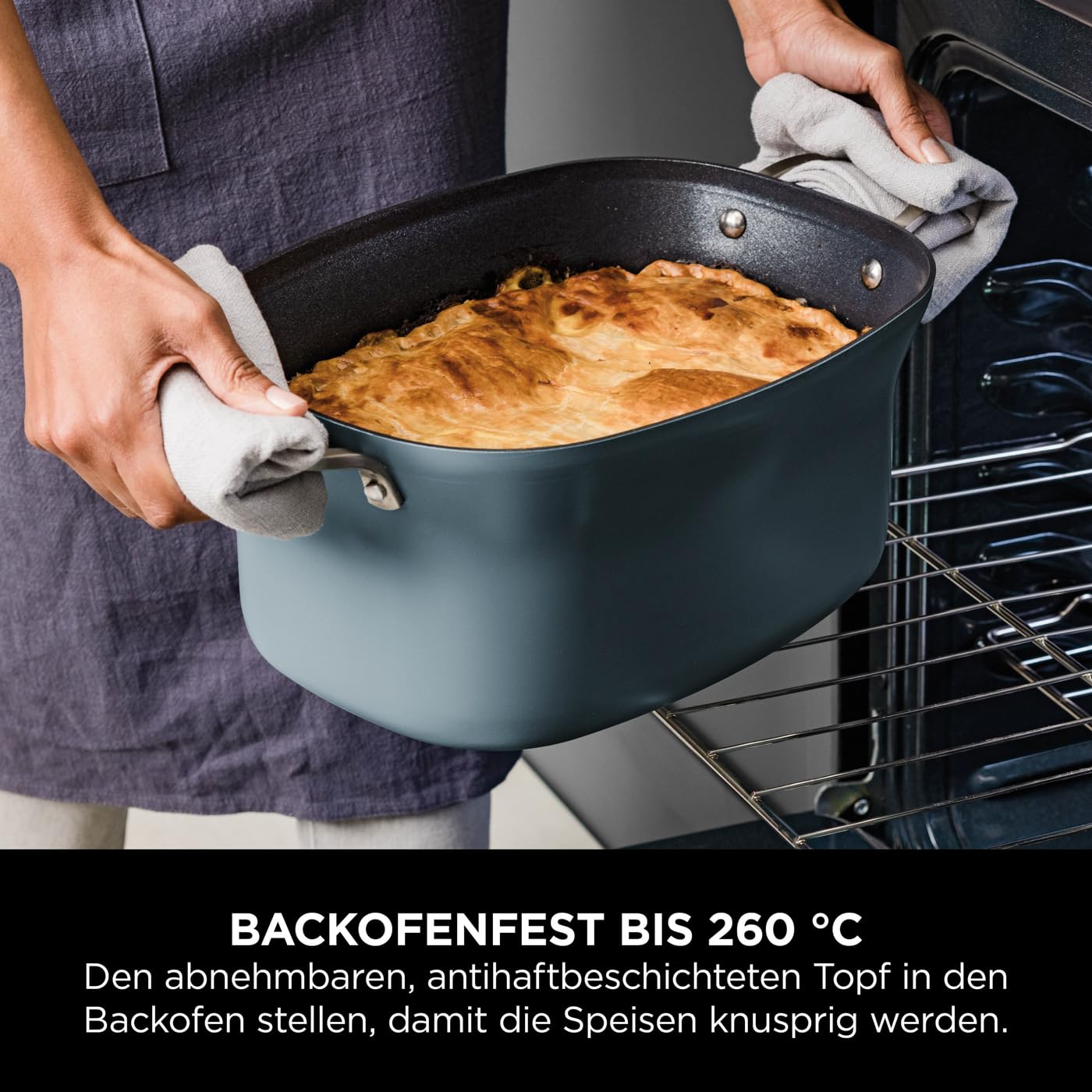Ninja Foodi PossibleCooker (8 l), 8-in-1 Digitaler Multikocher & Schongarer mit Topf, Dampfeinsatz, Löffel & Glasdeckel, Slow Cooker, Dämpfen, Anbraten, Backen, 8 Portionen, Meersalzgrau, MC1001EU