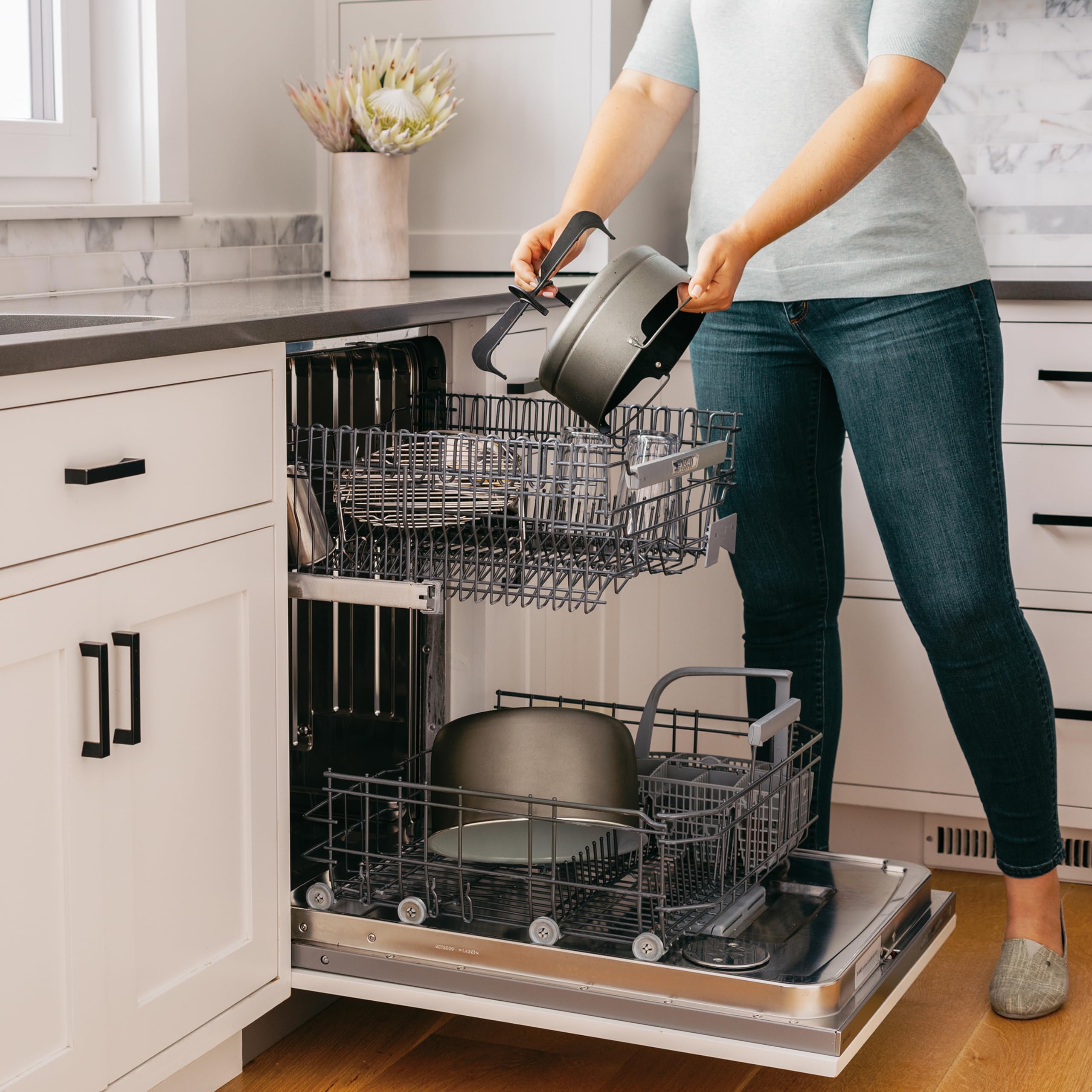 Ninja OP300EU Foodi Multikocher Schnellkochtopf und Heißluftfritteuse, Tender-Crisp Technologie Multi-Cooker, 1460, Edelstahl, 6 liters, Schwarz und Grau
